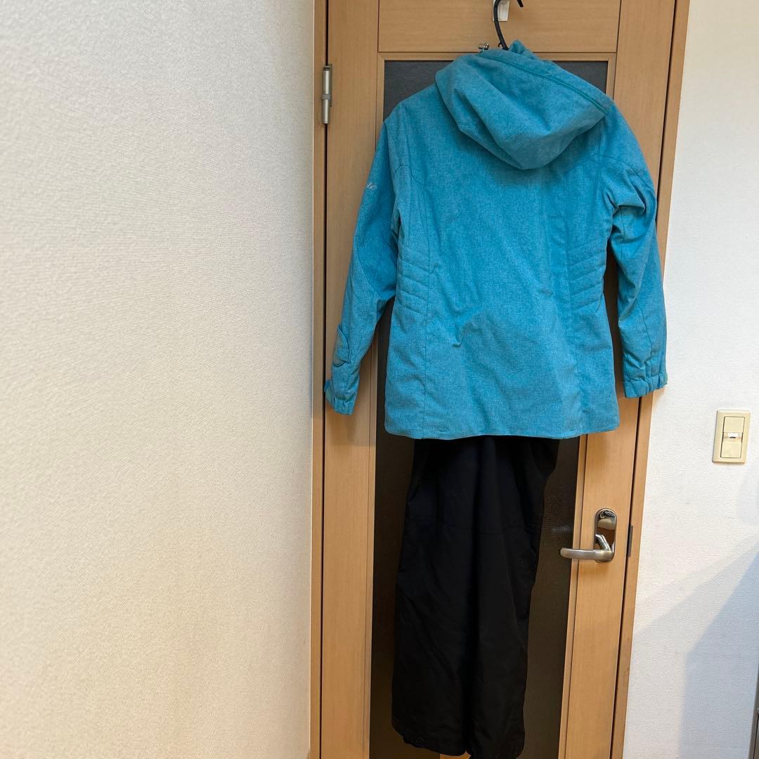 女性用DESCENTEスキーウェア上下 ブルー/ブラック