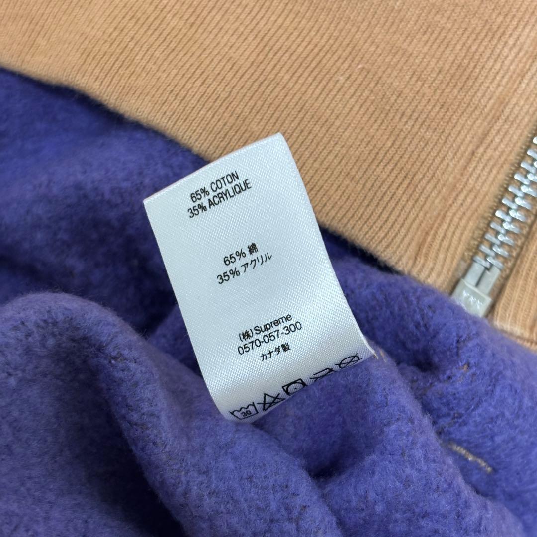 J225 即完売モデル　シュプリーム　ジップアップパーカー　スモールロゴ　裏起毛