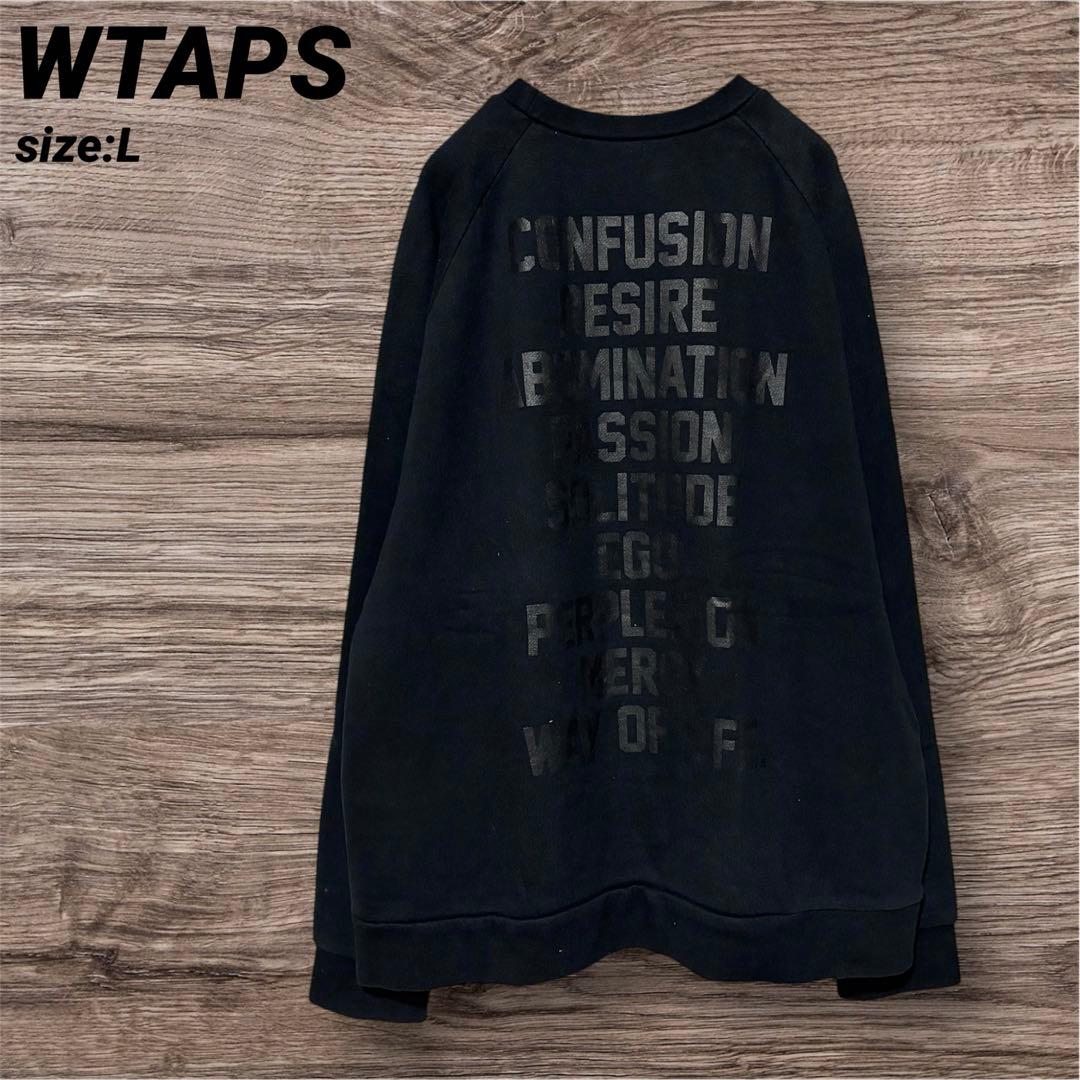 WTAPS ダブルタップス スウェット ブラック プリント