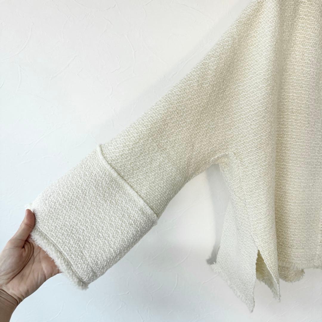 IENA 新品タグ付 定価2.8万円／ツイードボックスプルオーバー アイボリー