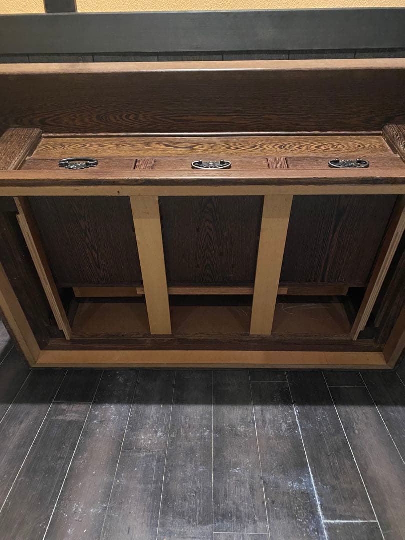 【美品】重厚で木目の美しい関西火鉢　囲炉裏用酒燗器　付き