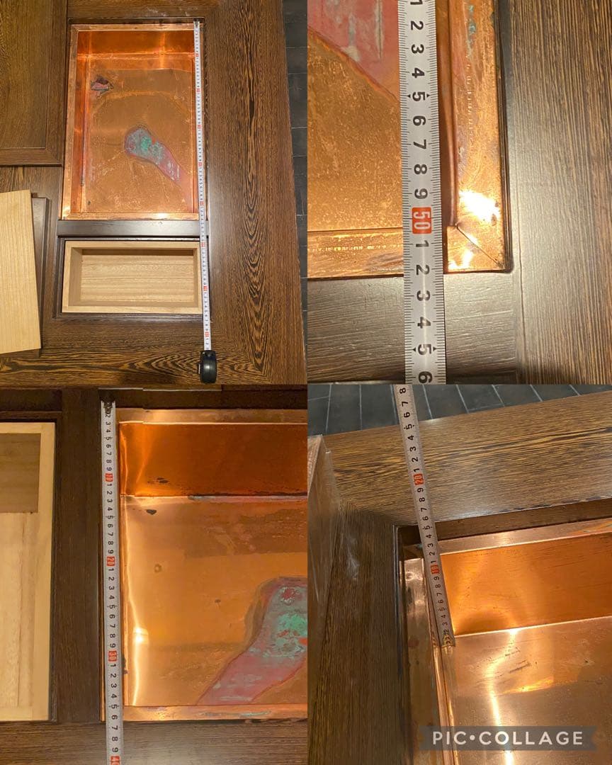 【美品】重厚で木目の美しい関西火鉢　囲炉裏用酒燗器　付き