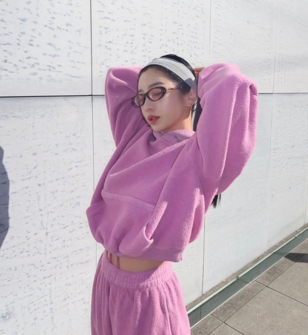 最安値Lサイズ　SKYLRK REVERSE PINK HOODIE