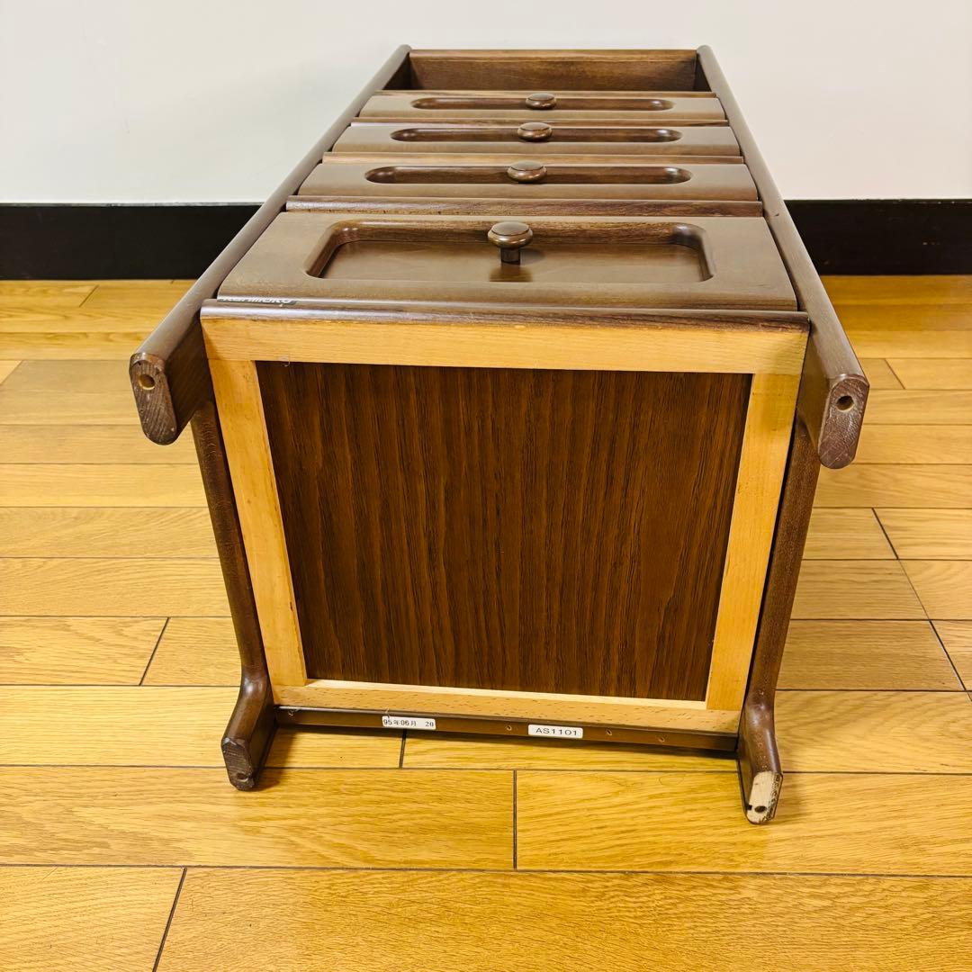 美品　karimoku　カリモク家具　電話台　4段チェスト キャビネット