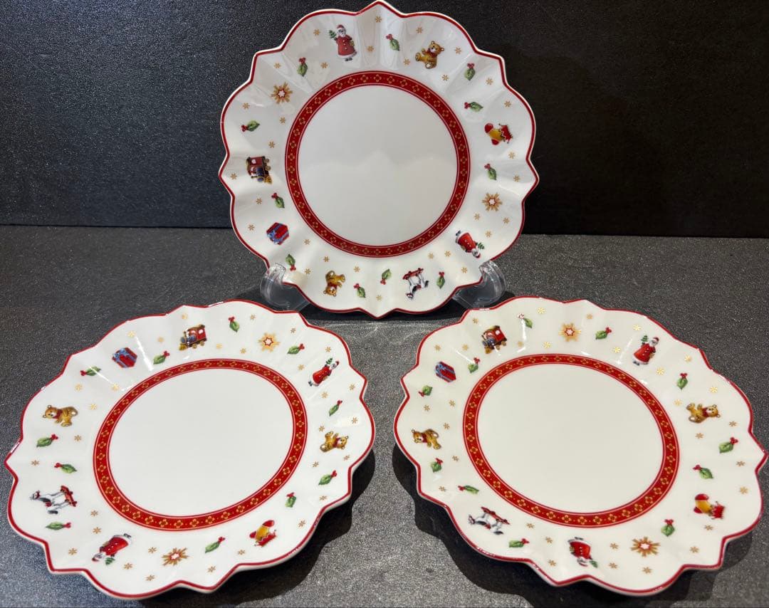 【レア】ビレロイ＆ボッホ　トイズデライト　プレート　ホワイト　3枚セット