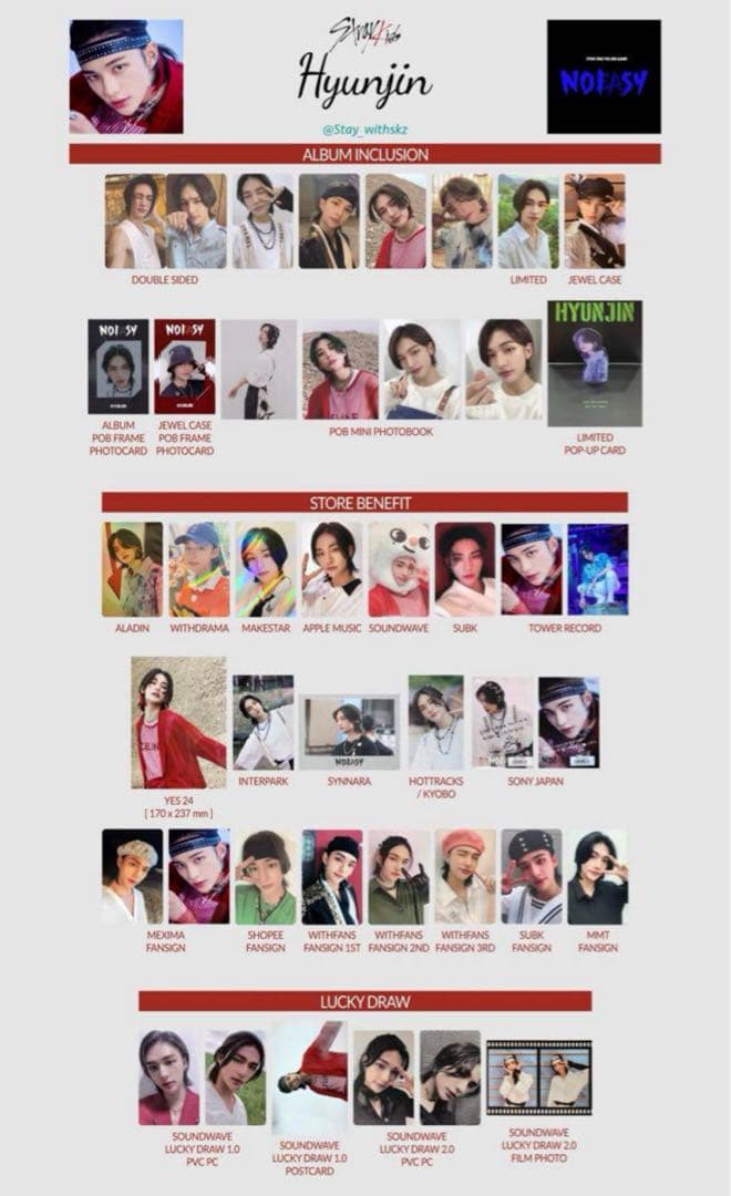 NOEASY Subk トレカ ヒョンジン stray kids