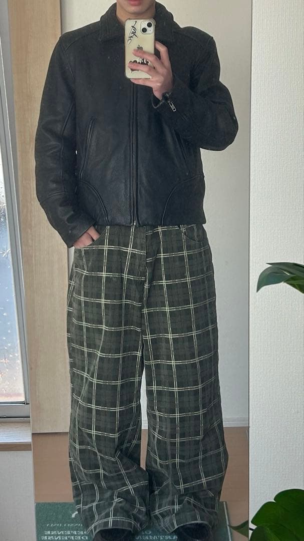 DANIER レザー シングル ライダースジャケット 襟付 短丈 肉厚