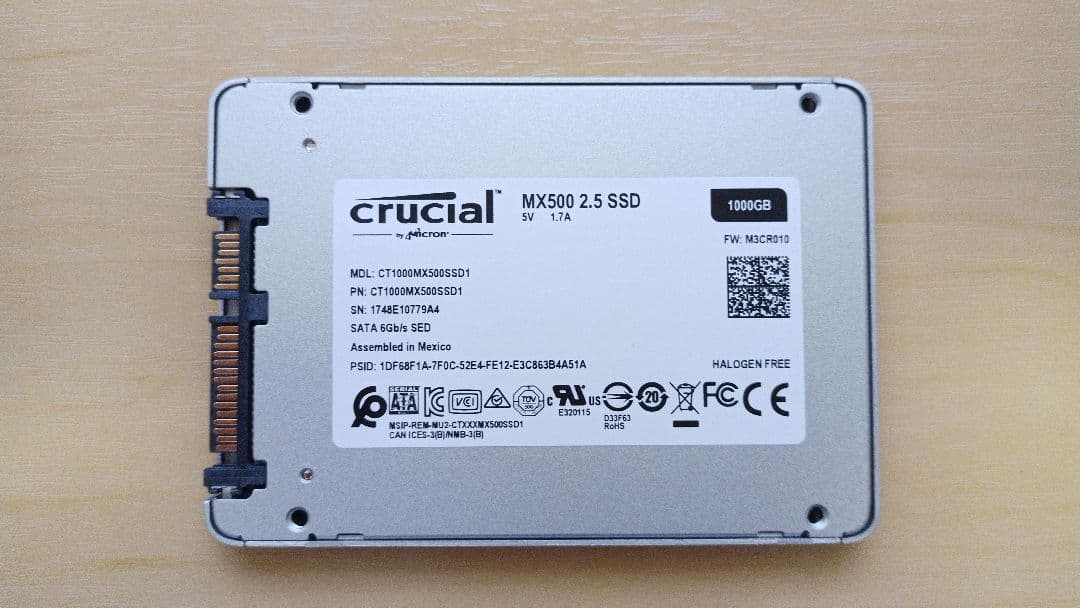 Crucial SSD 1000GB 内蔵2.5インチ 7mm