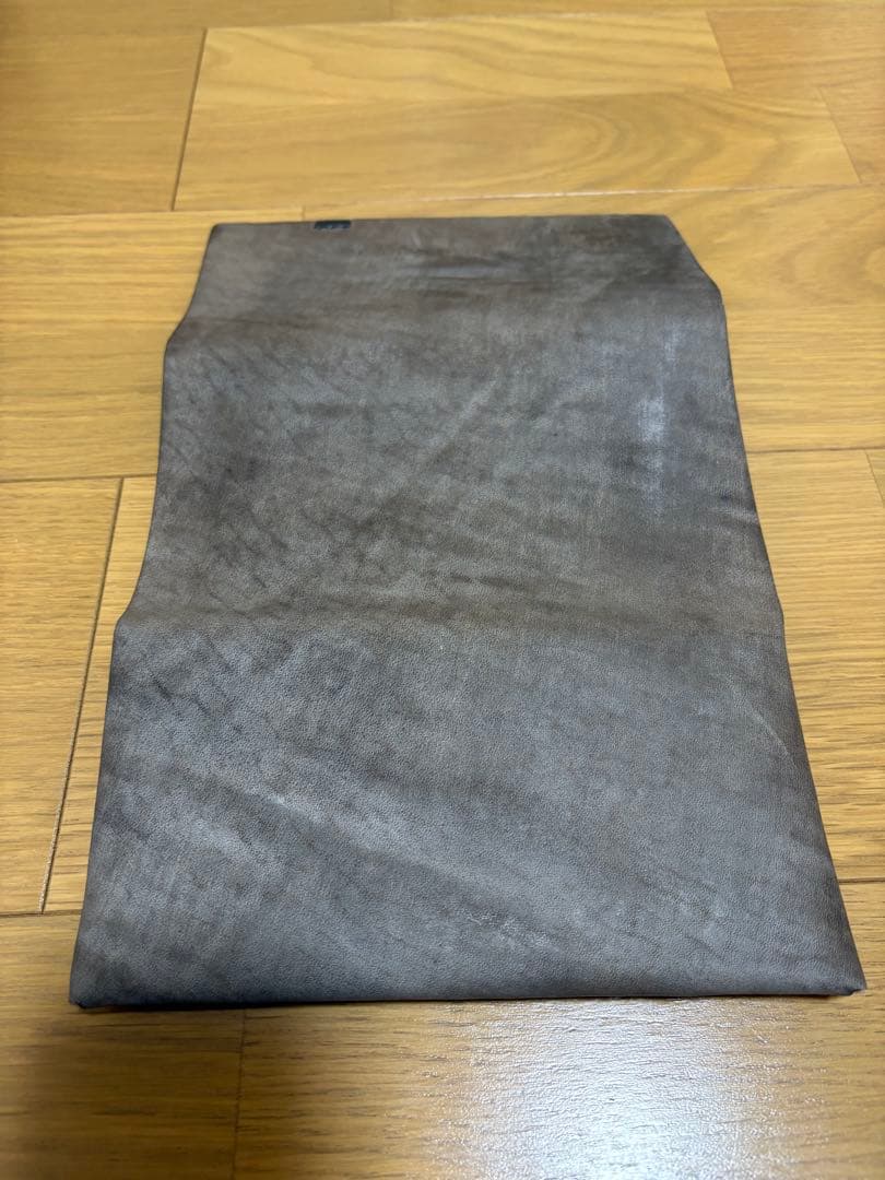 未使用品　所作　ロングウォレット　革の水墨画 Smokingrey