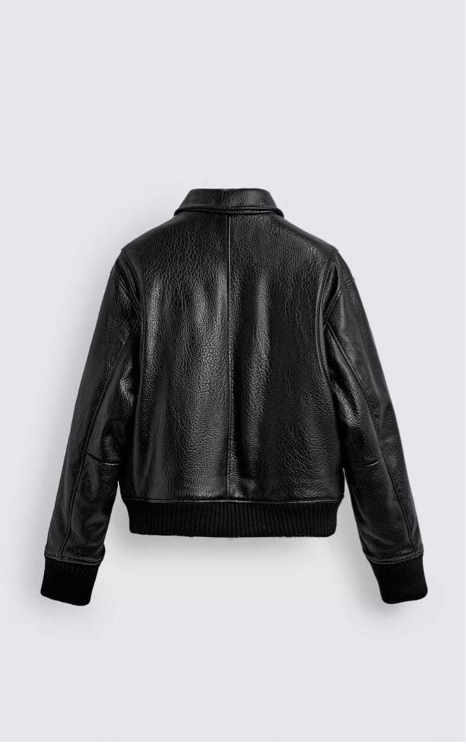 黒レザー ジャケット　ZARA