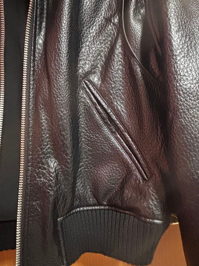 黒レザー ジャケット　ZARA