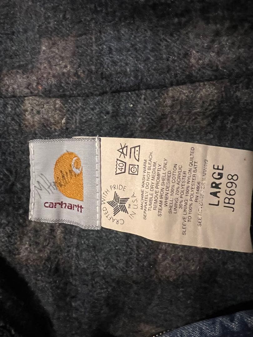 Carhartt 　アクティブパーカー　星タグ　デニム