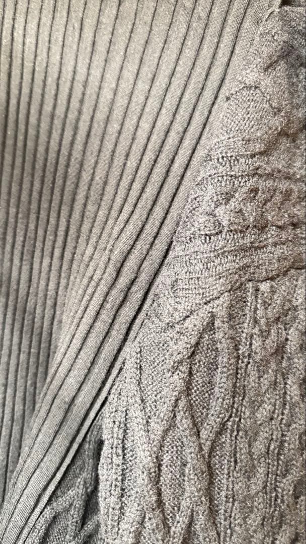 sacai サカイ　アシンメトリーニット　 長袖　ウール　セーター　サイズ1