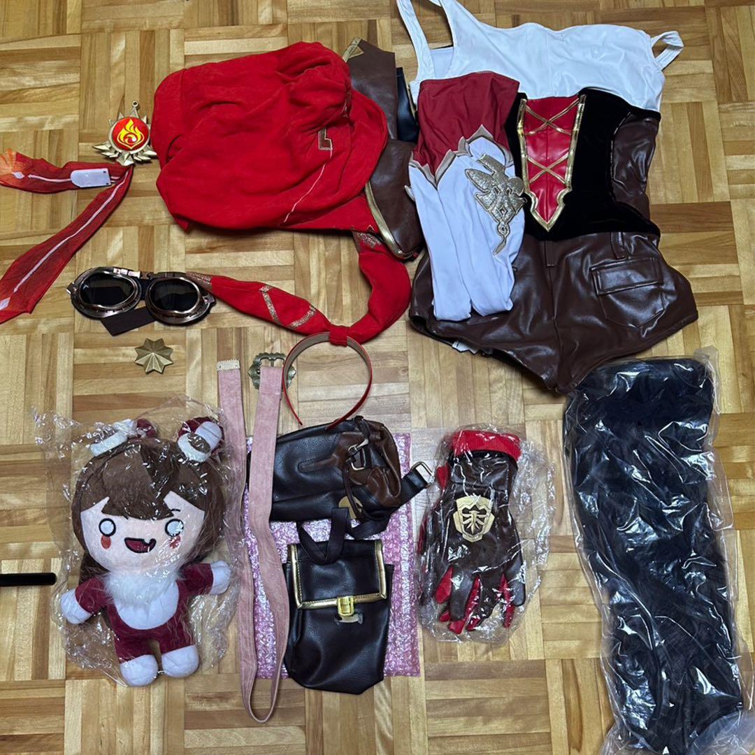 猫屋小舗製／原神 アンバー コスプレ（ウィッグ・ウサギ伯爵付き）※一部欠品あり