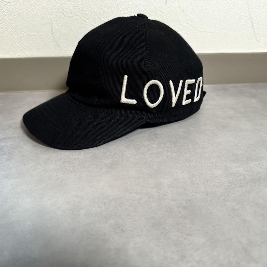 GUCCI グッチ LOVED 刺繍ロゴ キャップ 帽子 ベースボール ブラック