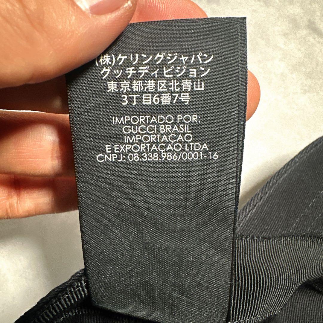 GUCCI グッチ LOVED 刺繍ロゴ キャップ 帽子 ベースボール ブラック