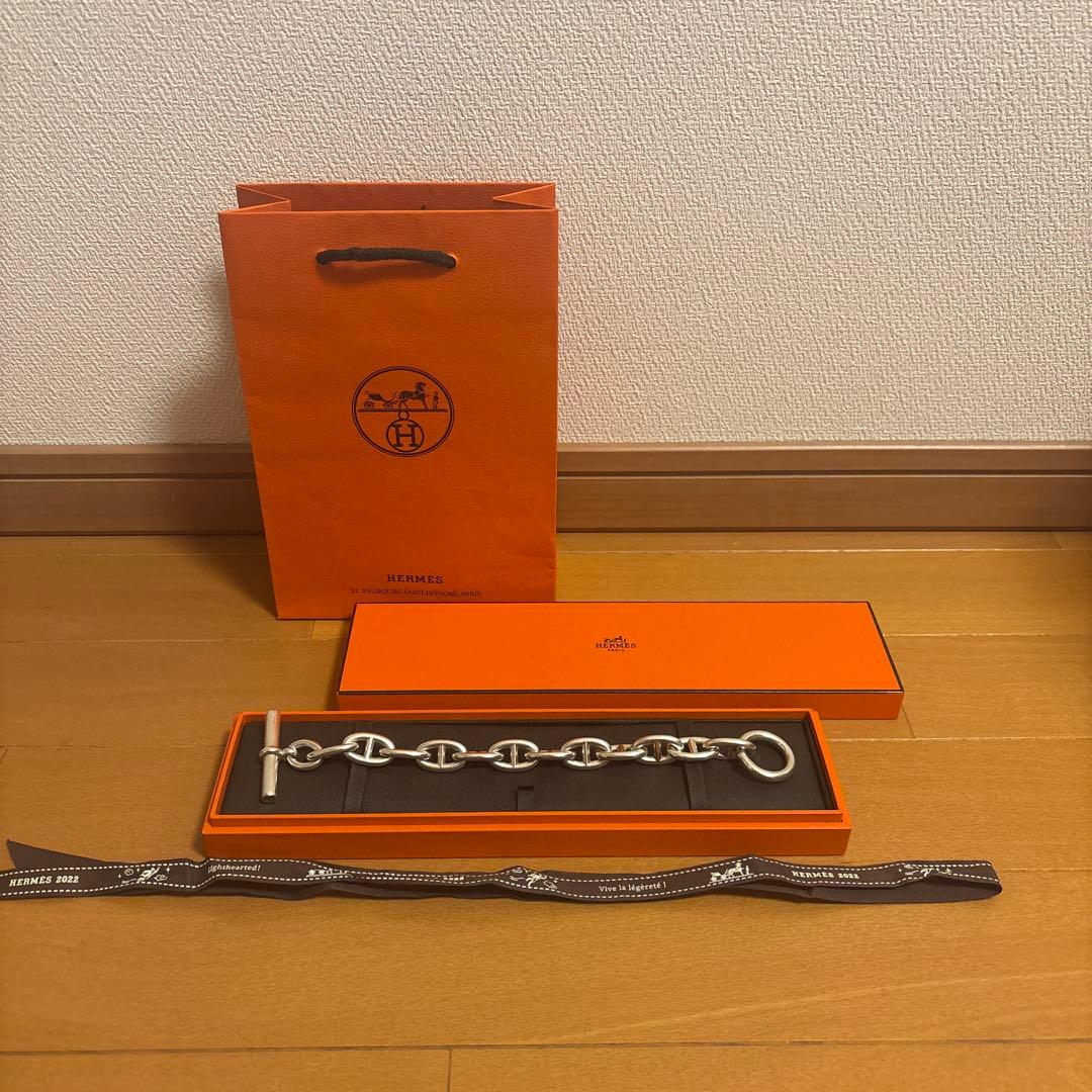 HERMES TGM 12コマ シェーヌダンクル　ブレスレット　シルバー925