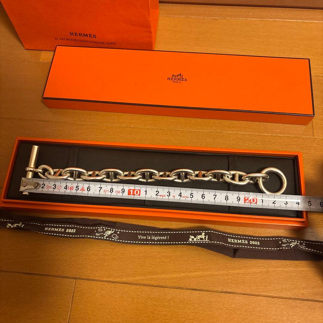 HERMES TGM 12コマ シェーヌダンクル　ブレスレット　シルバー925