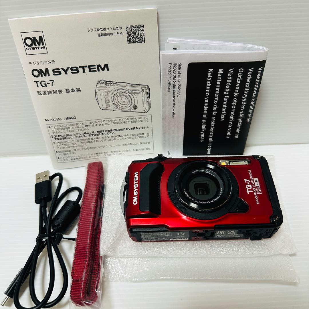 OM SYSTEM TG7 RED 赤　箱付き