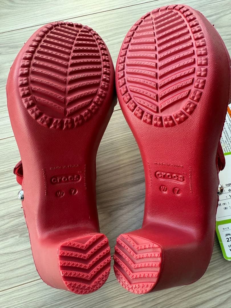 【未使用、タグ付】廃盤 crocs サイプラス　ダークレッド 23センチ