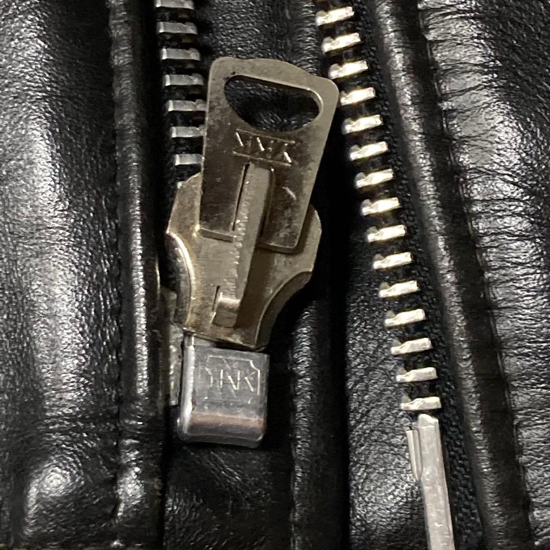 SCHOTT 618 USA製 34 ダブルライダース ブラック バイクタグ