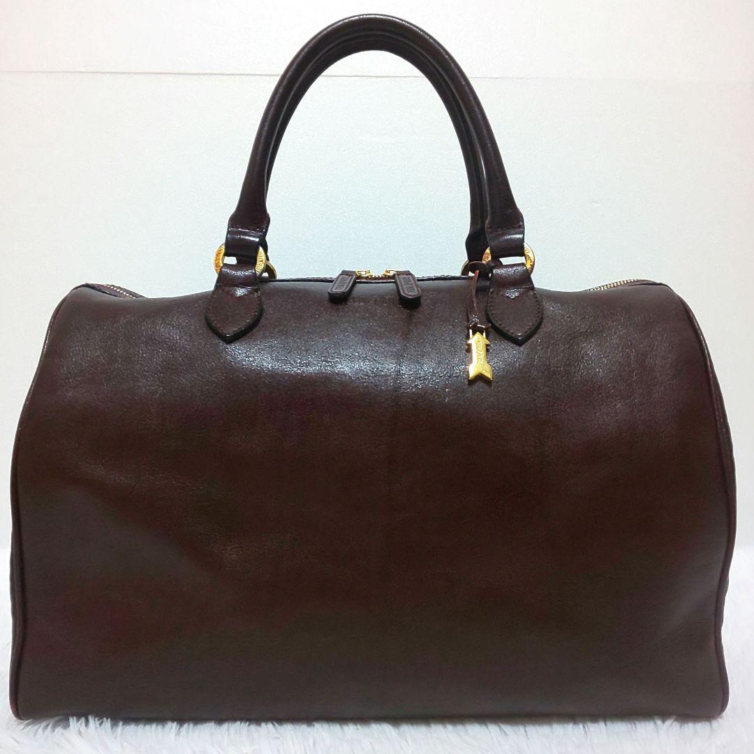 ゴールドファイル ボストンバッグ オールレザー ゴールド金具 ドイツ製 最高級