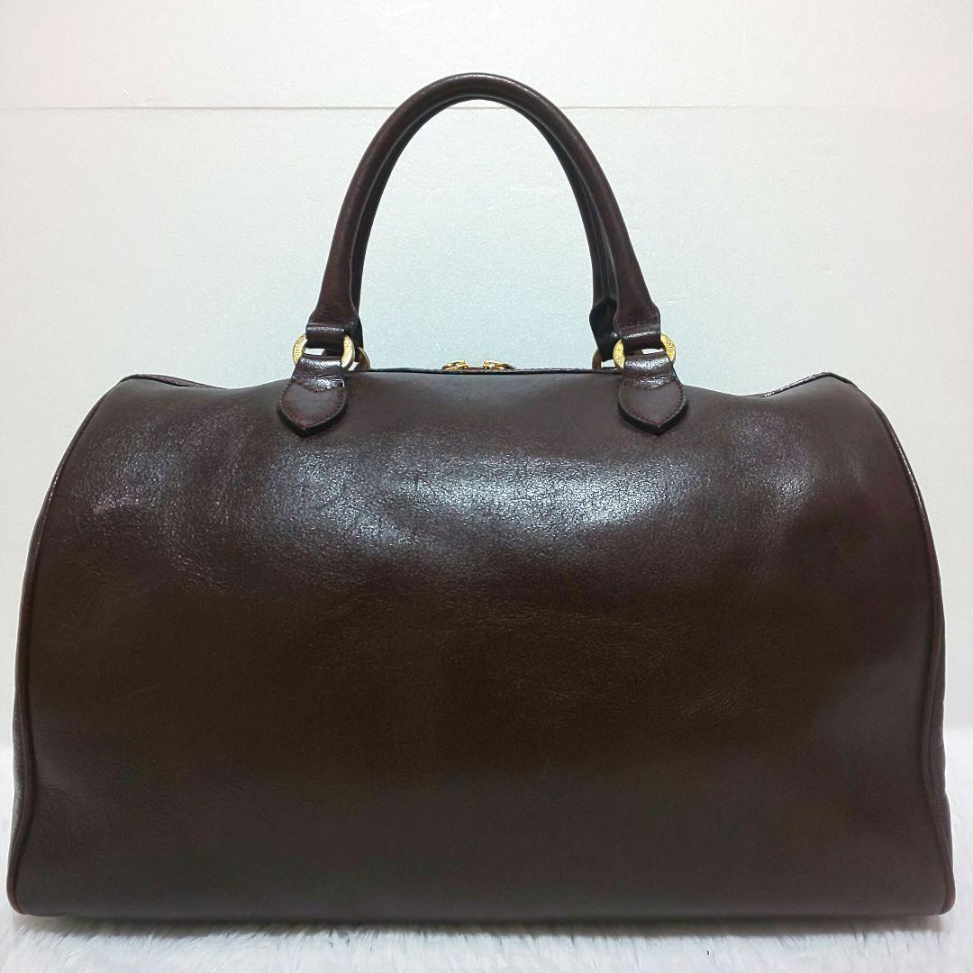 ゴールドファイル ボストンバッグ オールレザー ゴールド金具 ドイツ製 最高級