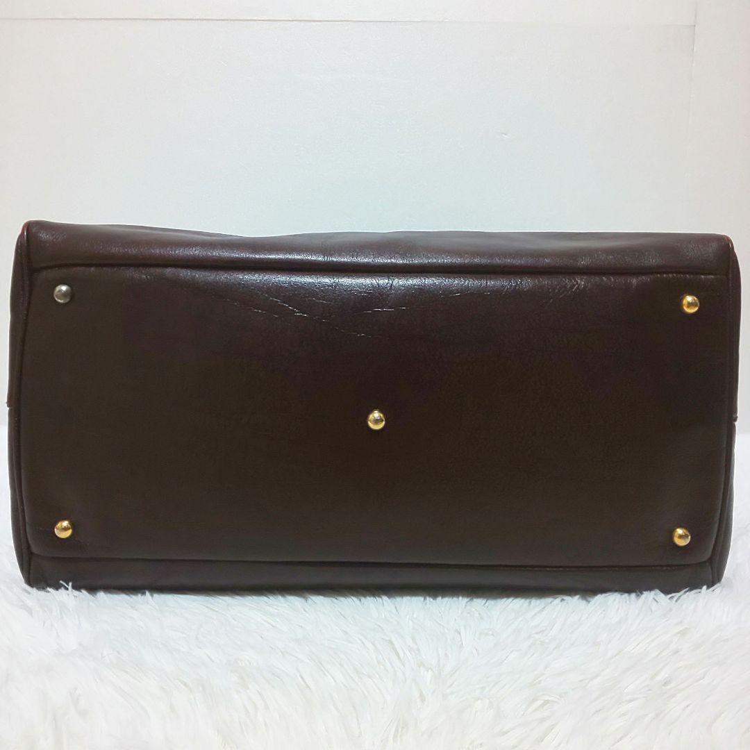 ゴールドファイル ボストンバッグ オールレザー ゴールド金具 ドイツ製 最高級