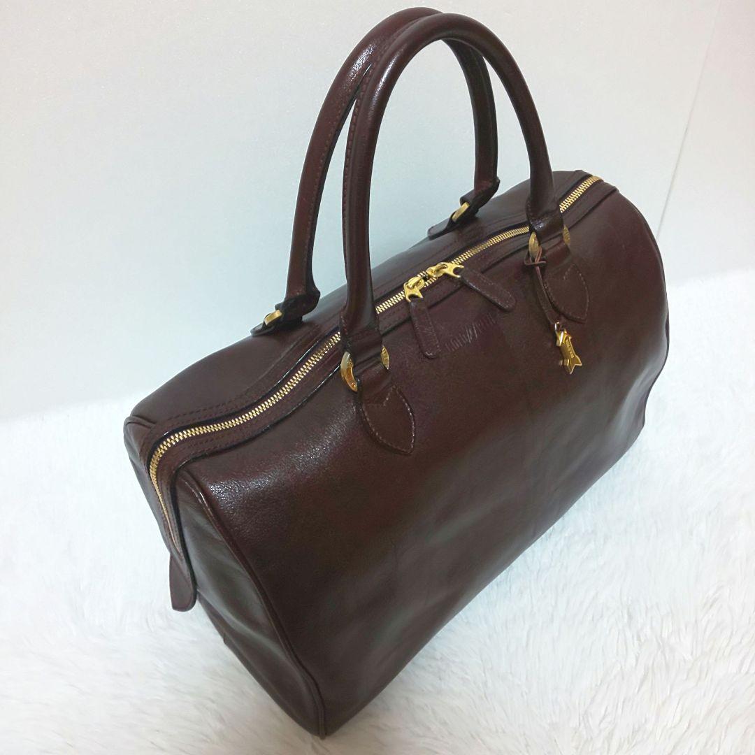 ゴールドファイル ボストンバッグ オールレザー ゴールド金具 ドイツ製 最高級