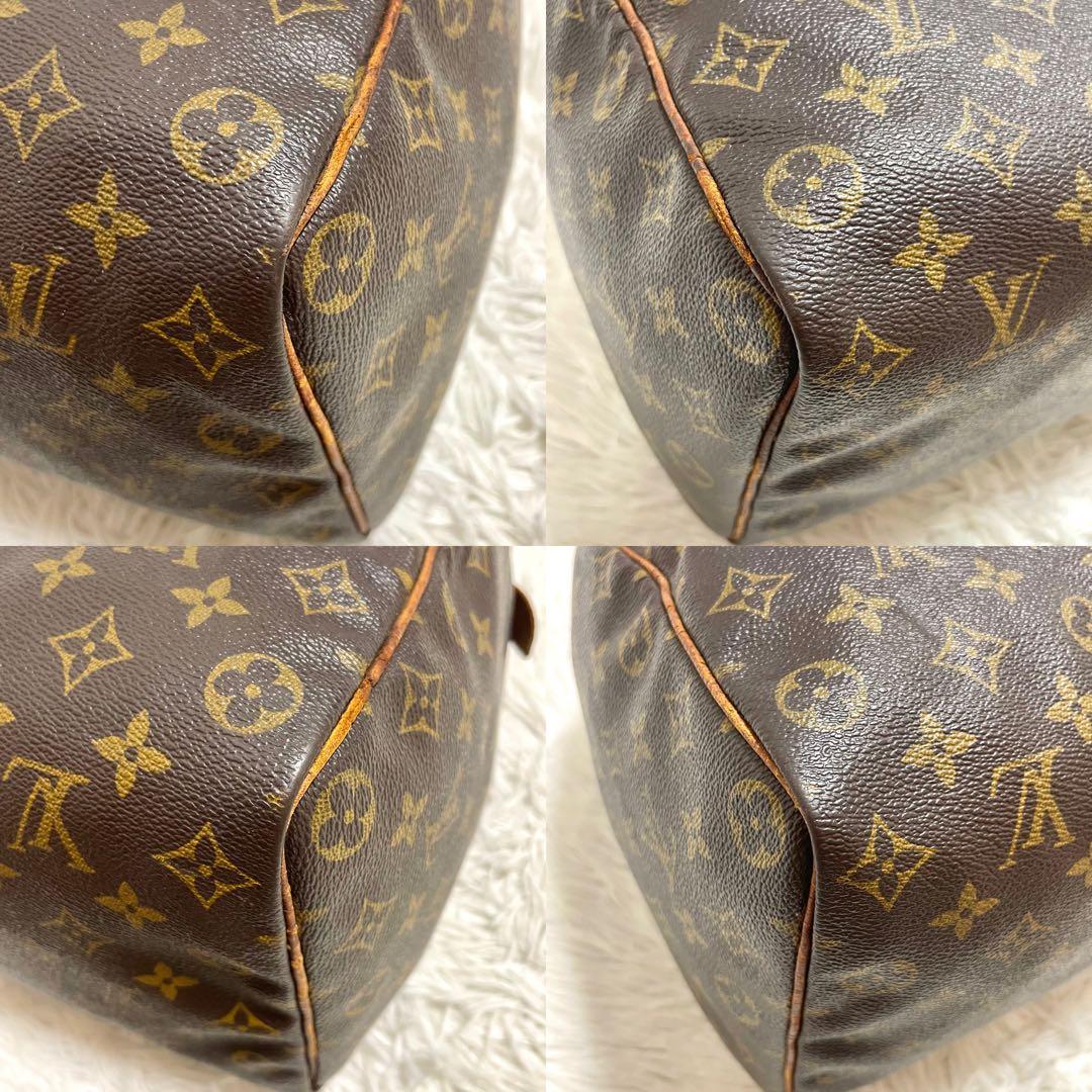 ルイヴィトン　ボストンバッグ　スピーディ35 モノグラム　ブラウン　ヌメ革　廃盤