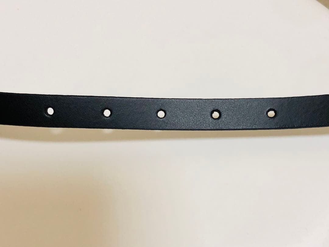 DIESEL ブラック レザーベルト レディース ルーマニア製 新品