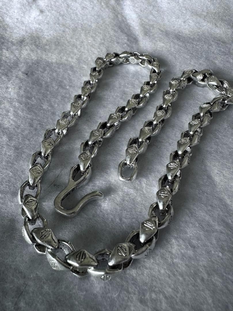 ヴィンテージ80s メキシカンジュエリー　チェーンネックレス　シルバー925