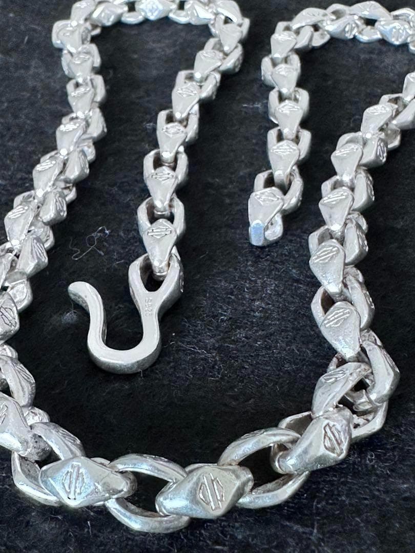 ヴィンテージ80s メキシカンジュエリー　チェーンネックレス　シルバー925