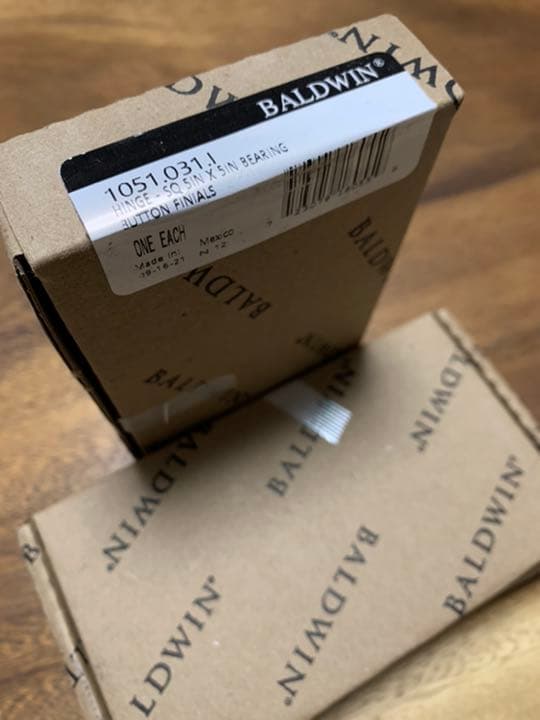 BALDWIN 真鍮無垢　蝶番　ヒンジ　日本取り扱いなし