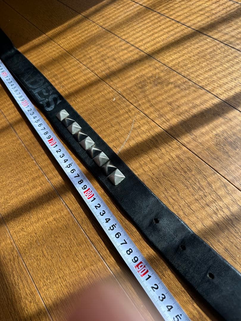 NUMBER (N)INE レザーベルト ピラミッドスタッズ W82-102cm