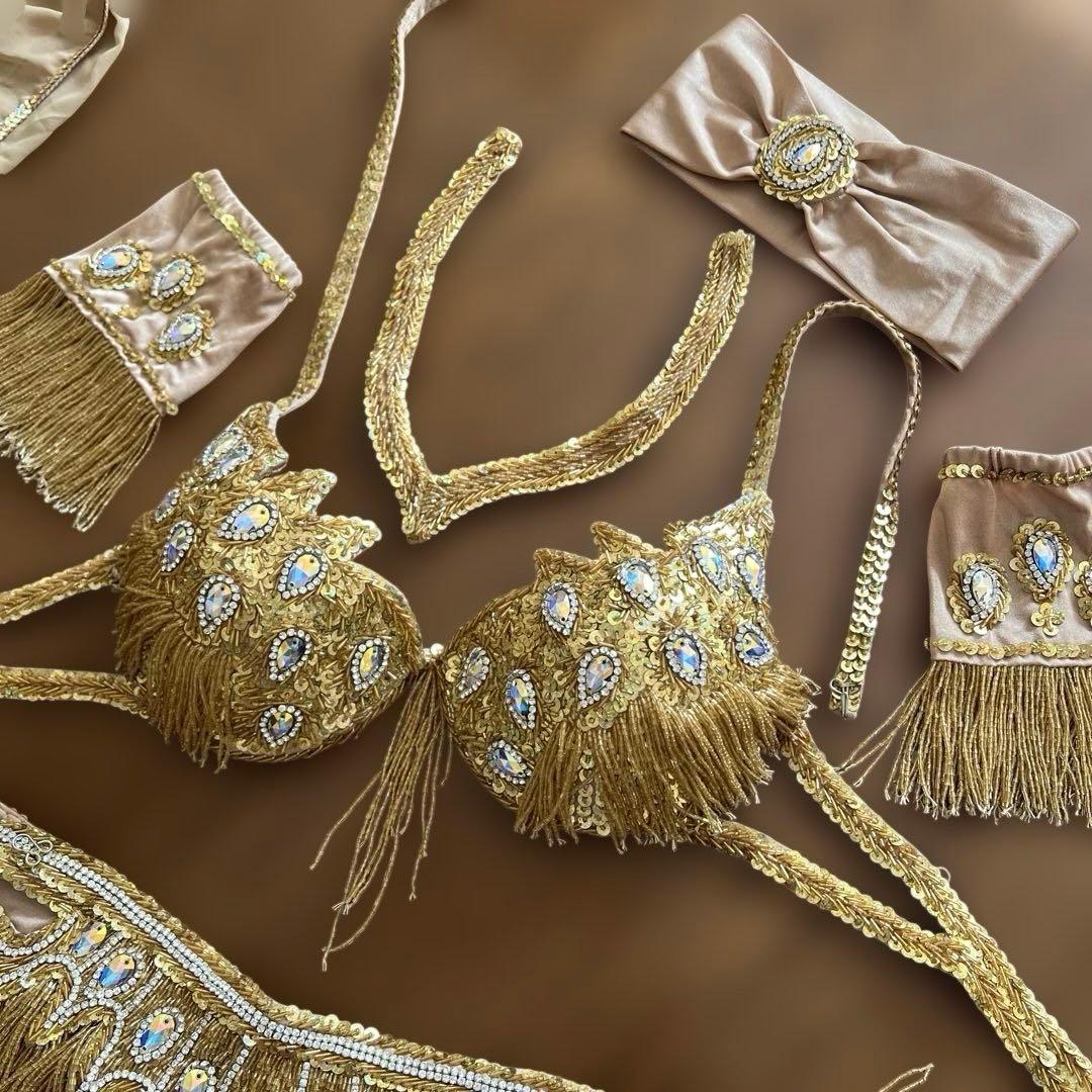 ベリーダンス SIM 衣装 セットアップ (ゴールド)