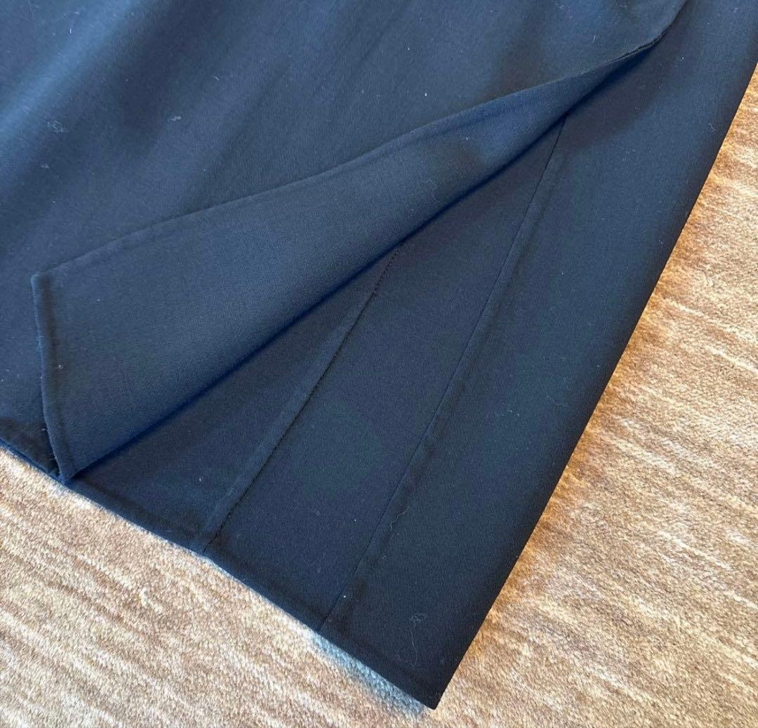 A-KRIS ブラック ラップドレス 七分袖