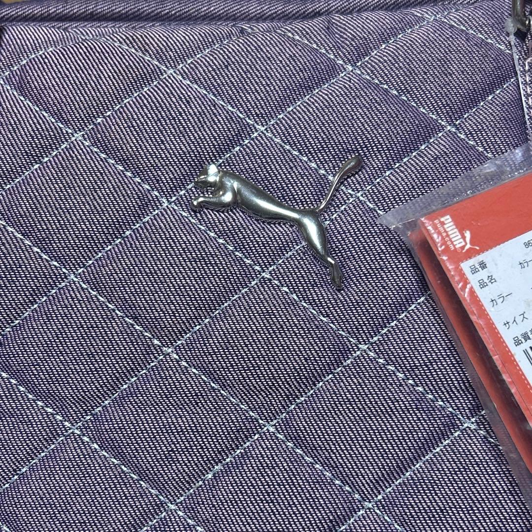 大容量 PUMA y2k キルティング ボストンバッグ デニム パープル 希少