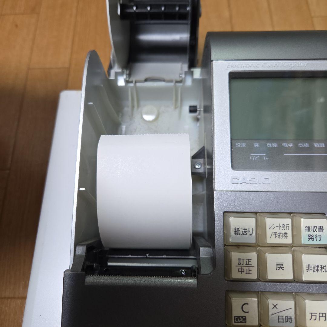 CASIO TE-300 レジスター シルバー ケーブル付き