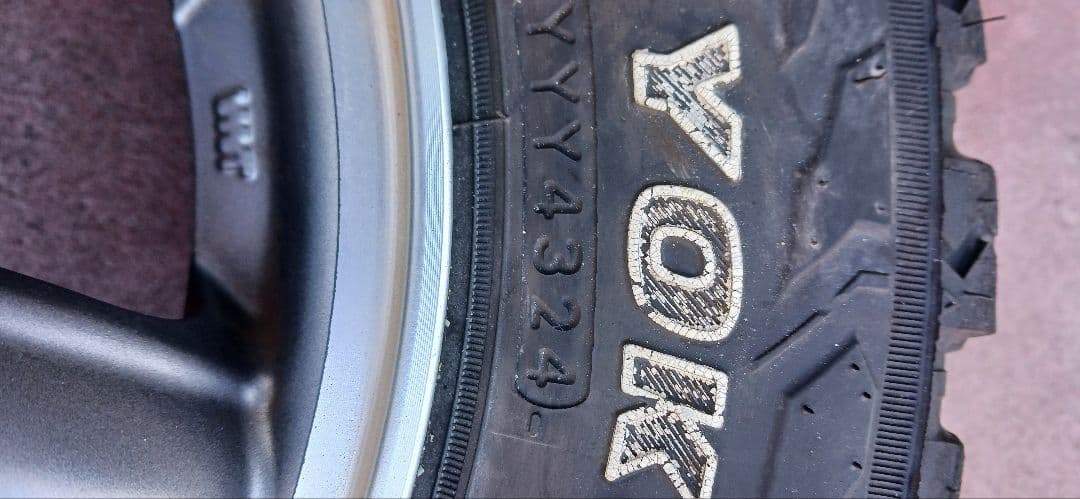 145/80-12インチアルミホイール　タイヤ2セット　軽トラ軽貨物対応タイヤ①