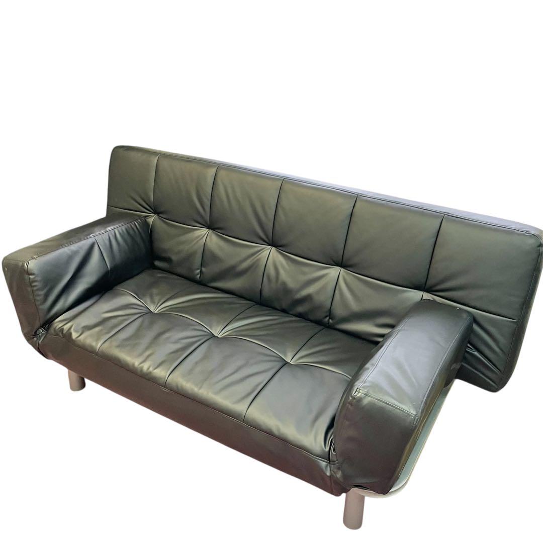 【引取専用】ニトリ ソファベッド Nシールド BK