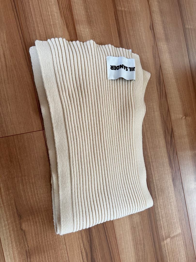 JIL SANDER アイボリー マフラー