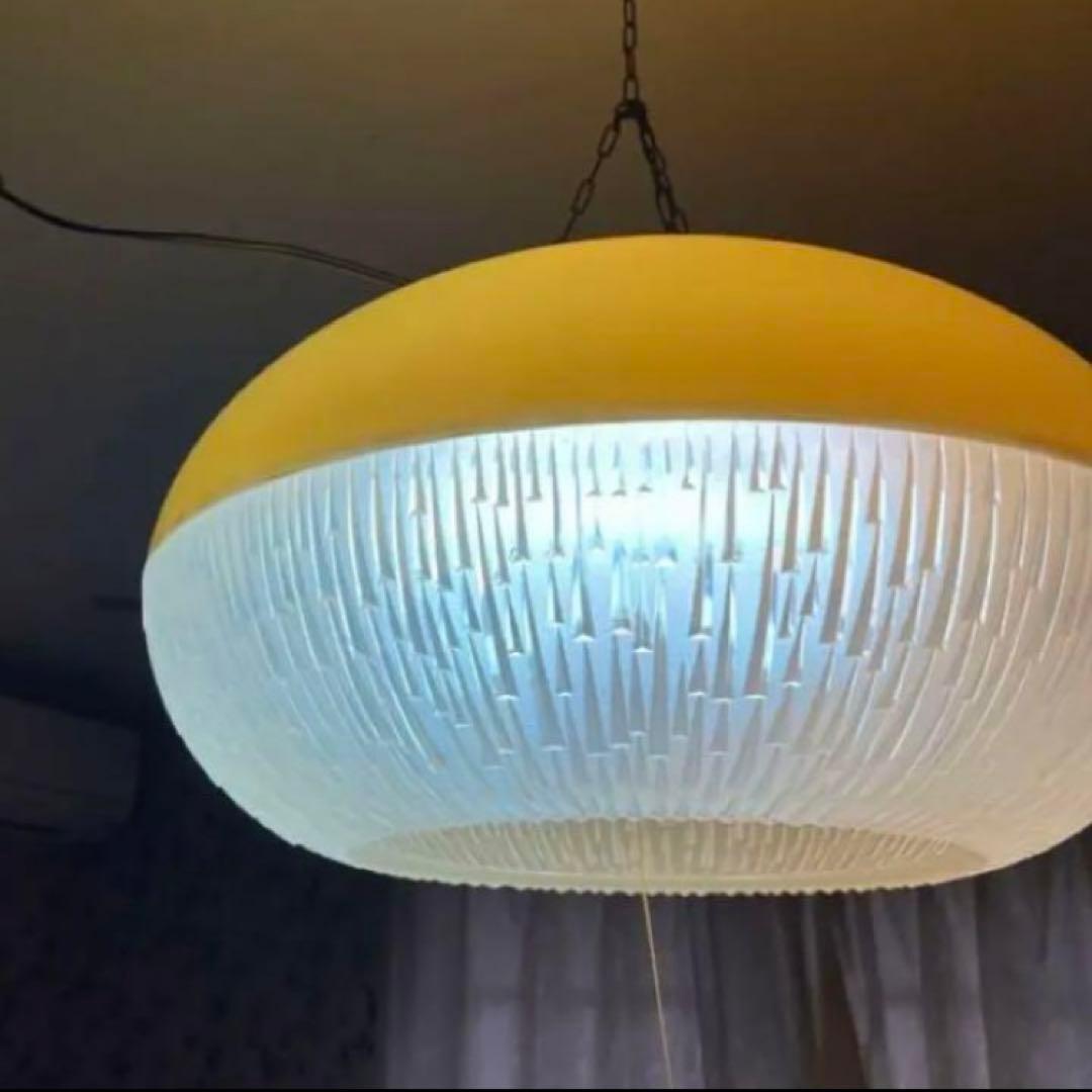 スペースエイジ　天井照明　昭和レトロ　シーリングライト　当時物