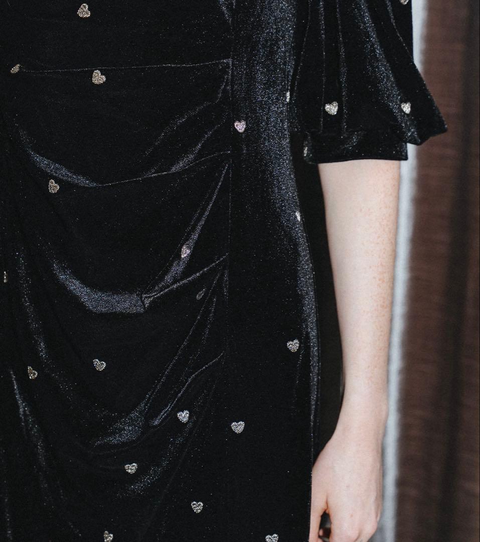 ワンピース et.UNiVER Sweetheart velour dress