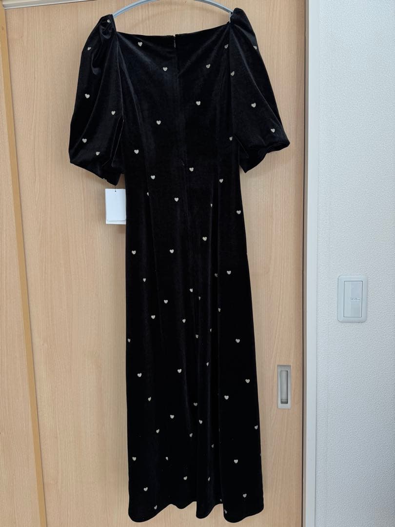 ワンピース et.UNiVER Sweetheart velour dress