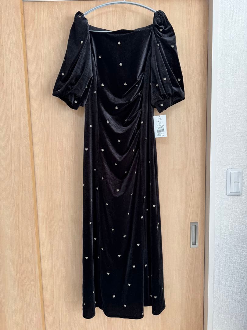 ワンピース et.UNiVER Sweetheart velour dress