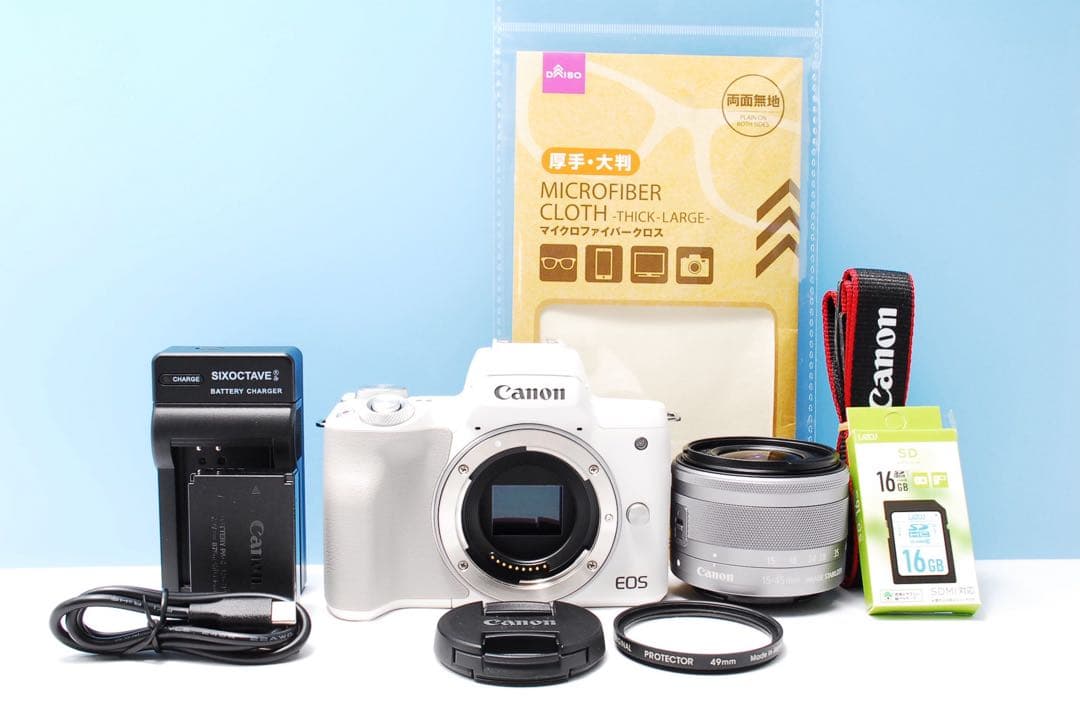 【極美品】Canon Kiss M2 ホワイト Wi-Fi/Bluetooth