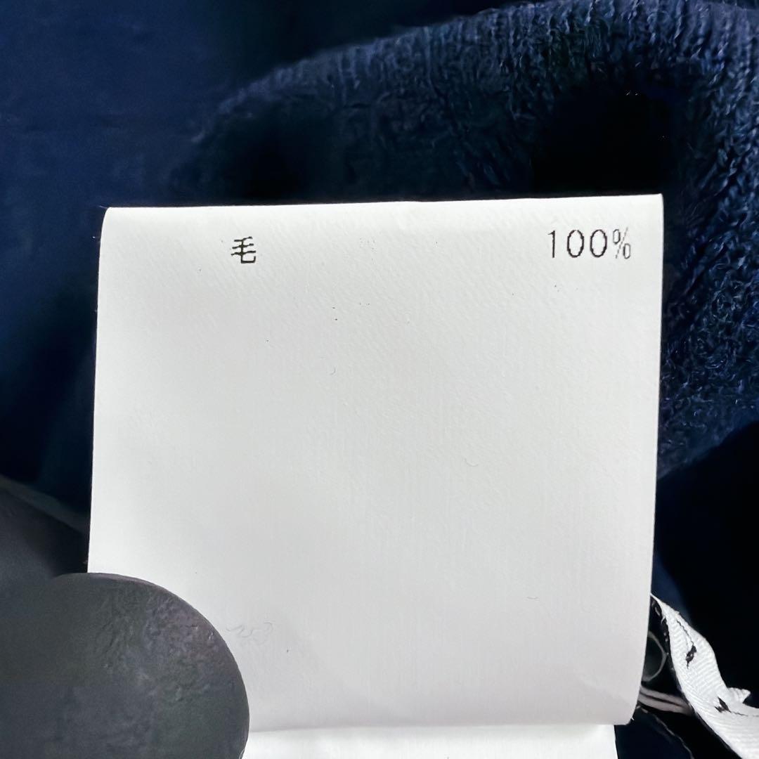 現行 25AW アナイ ステップビジュー ニット 38 紺 定価3.3万 卒業式