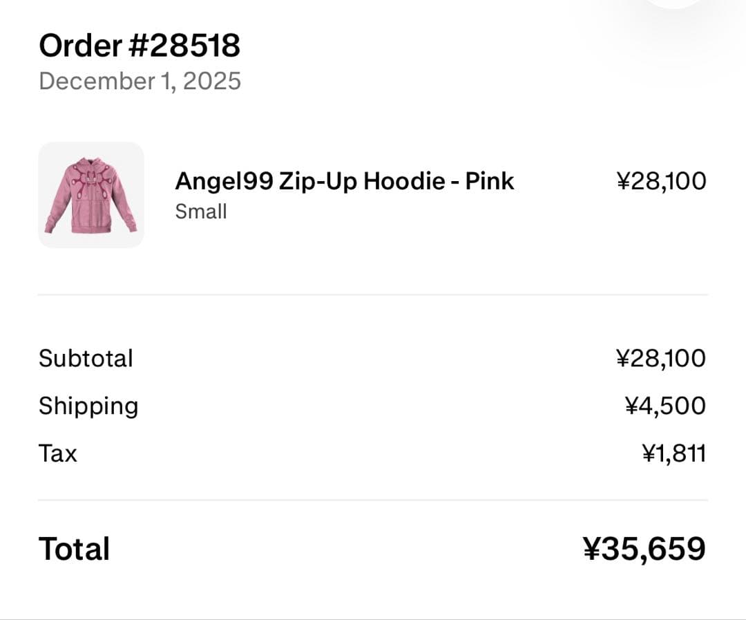 Happy99 pink hoodie s ダブルジップパーカー fti