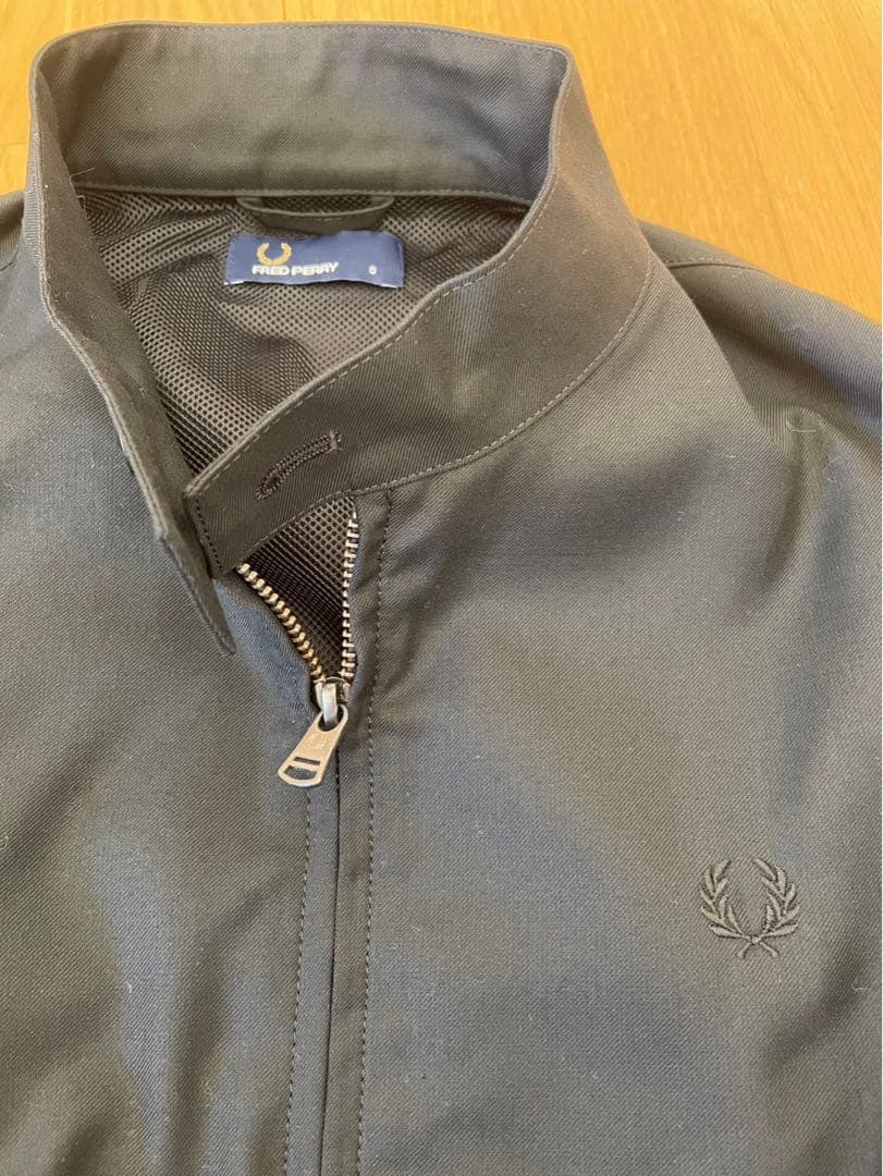 FRED PERRY フレッドペリー ショートハリントンジャケット S ブラック
